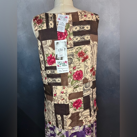 Vintage Lacy Afternoon 3-Piece Set Reversible Top NWT Pockets Skirt - Picture 12 of 16